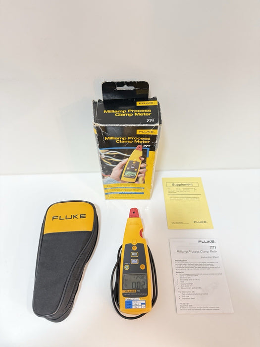 FLUKE 771 MILLIAMP PROCESS CLAMP METER W/ BAG & MANUALS - SHIPS FAST