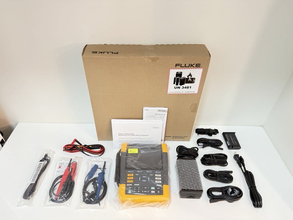 FLUKE 190-202-III 2CH 200MHZ 5GSs SCOPEMETER (NEW FACTORY SEALED)CALIBRATED 2024