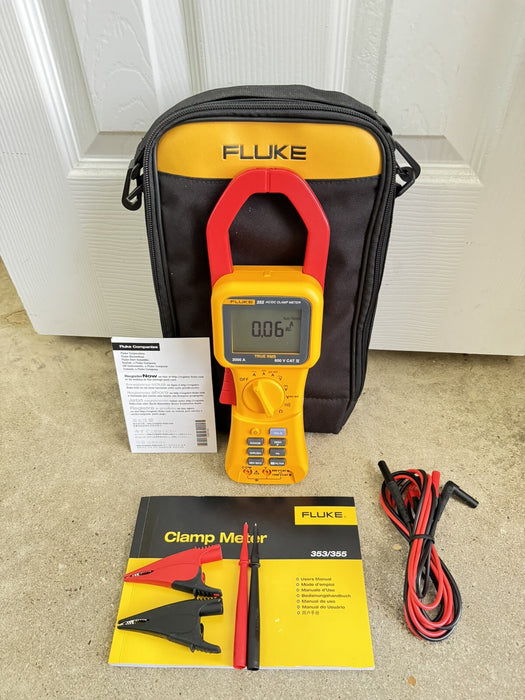 FLUKE 355 TRUE RMS 2000 A CLAMP METER AC / DC 1400 / FREE SHIPPING (TESTED)