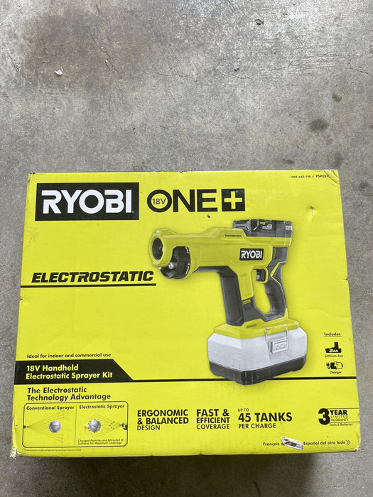 Ryobi ONE+ 18V Cordless Handheld ElectroStatic Sprayer Kit + BATTERY & CHARGER