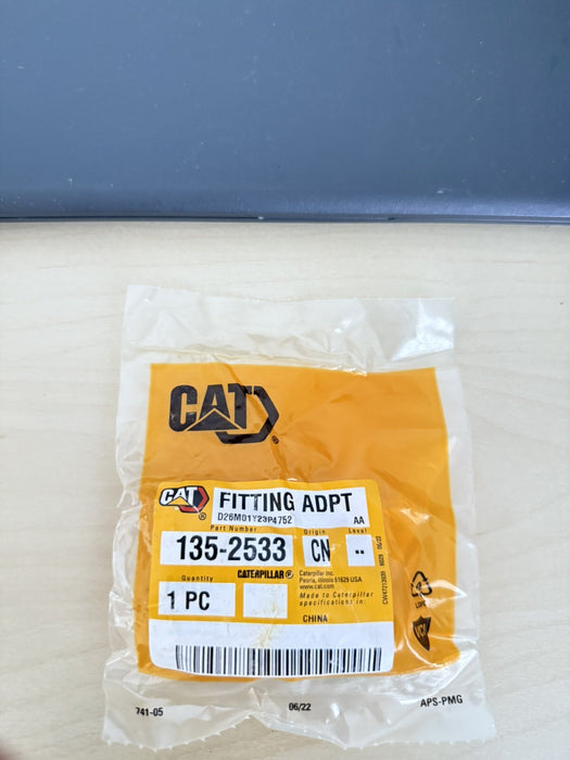 CAT 135-2533 FITTING ADAPT (NEE SEALED) GENUINE OEM