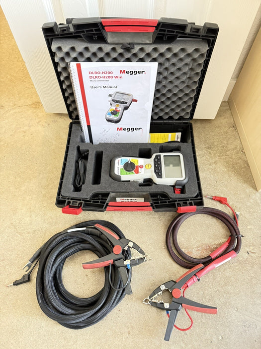 MEGGER DLRO-H200 HIGH-PERFORMANCE HANDHELD 200 A OHMMETER (FREE SHIPPING)