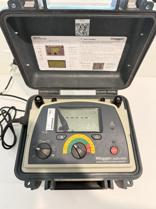 MEGGER DLRO10HD DIGITAL LOW RESISTANCE OHMMETER (SEE PICTURES) READ DESCRIPTION