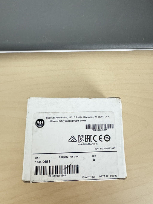 Allen Bradley 1734-OB8S Series B Output Module 1734OB8S