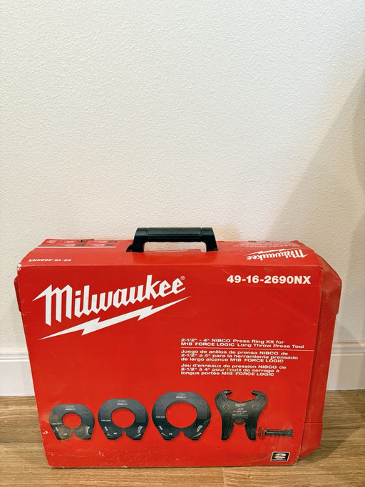 MILWAUKEE 49-16-2690NX 2-1/2" - 4" NIBCO PRESS RING KIT (NEW FACTORY SEALED) NEW