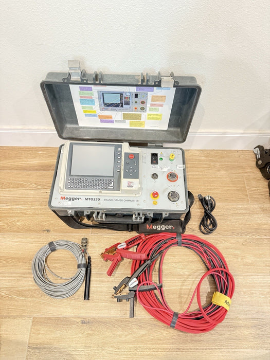 MEGGER MTO330 TRANSFORMER OHMMETER W / KELVIN LEAD SET & TESTED - FREE SHIPPING