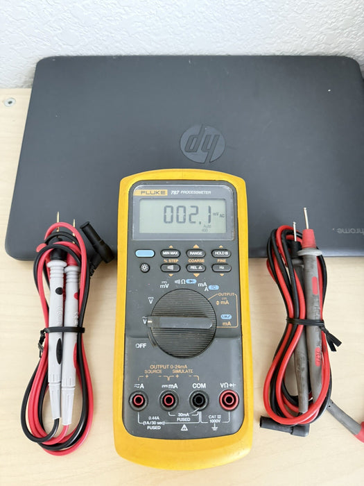 FLUKE 787 PROCESSMETER W/LEADS (SHIPS FAST) FREE SHIPPING (TESTED)