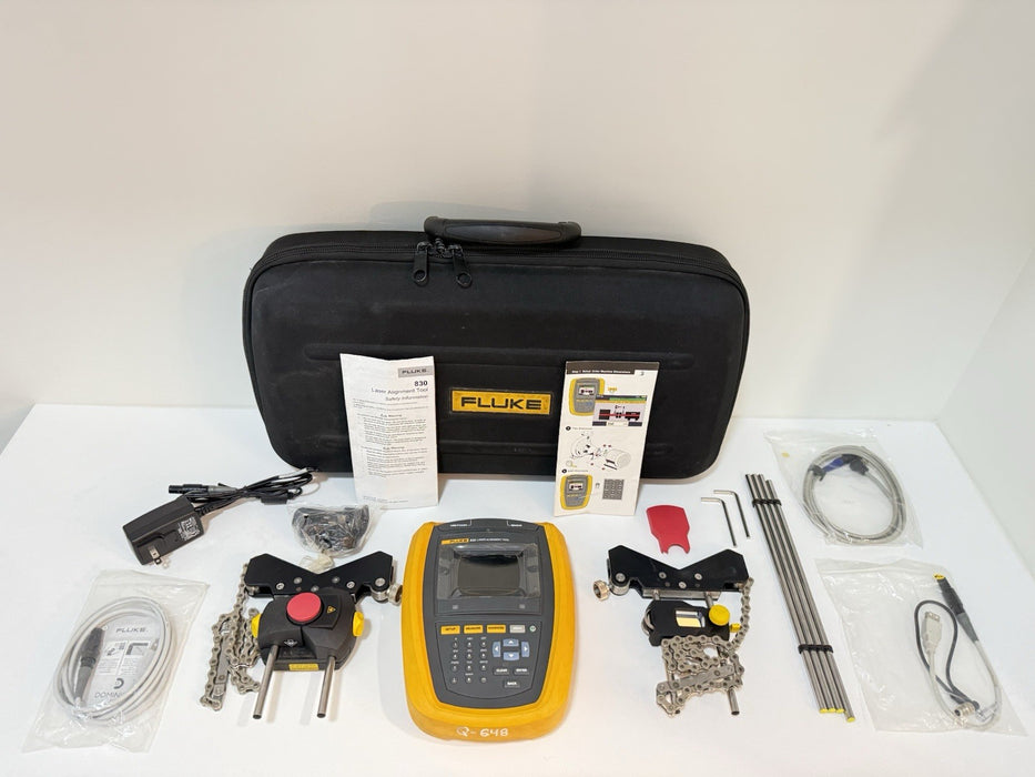 FLUKE 830 LASER ALIGNMENT TOOL W/ ACCESSORIES (TESTED) FREE SHIPPING -SHIPS FAST