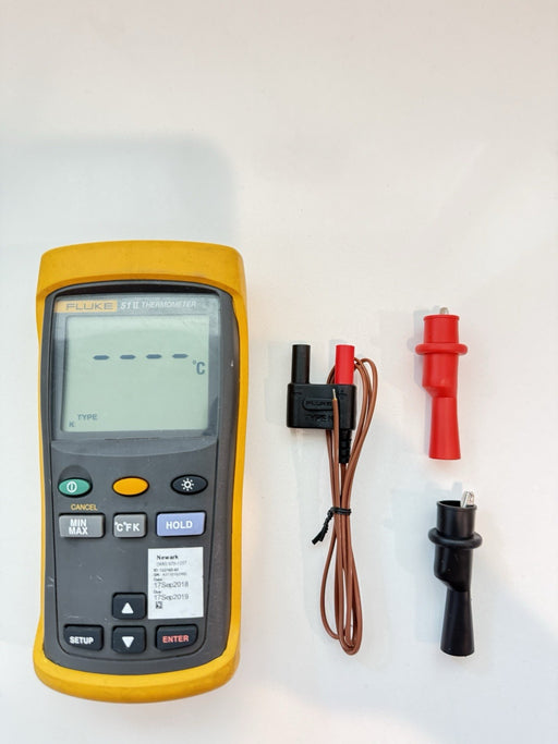 FLIKE 51 II THERMOCOUPLE THERMOMETER W / PROBE (SHIPS FAST)