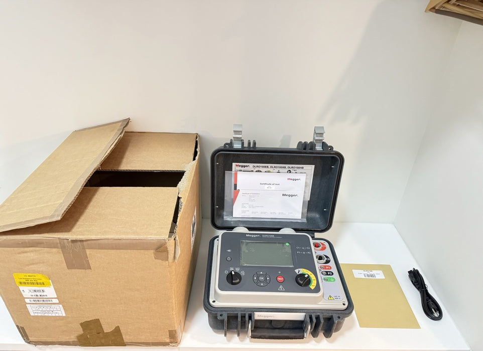 MEGGER DLRO100EB DIGITAL LOW RESISTANCE OHMMETER (NEW FACTORY SEALED) CAL 2024
