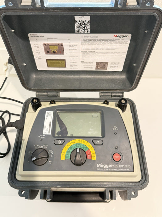 MEGGER DLRO10HD DIGITAL LOW RESISTANCE OHMMETER (SEE PICTURES) READ DESCRIPTION