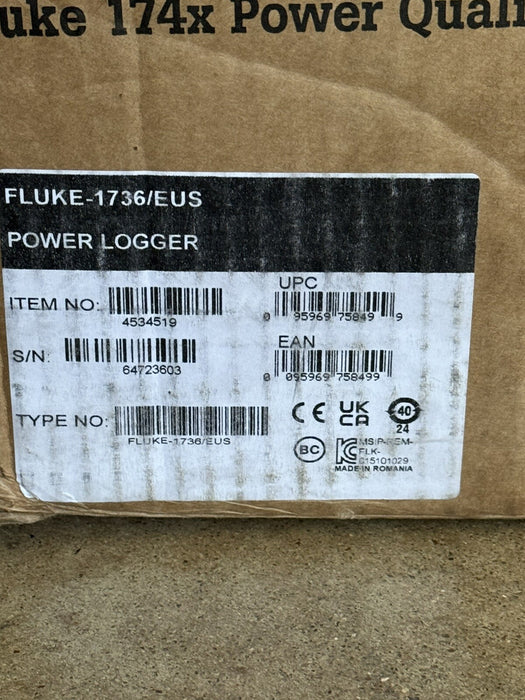 FLUKE 1736/EUS POWER LOGGER / NEW FACTORY SEALED (CALIBRATED 2025/ FREE SHIPPING