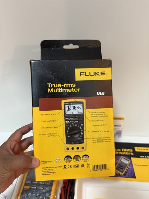 FLUKE 189 TRUE RMS MULTIMETER (NEW FACTORY SEALED) SUPER RARE - NEW & SHIPS FREE