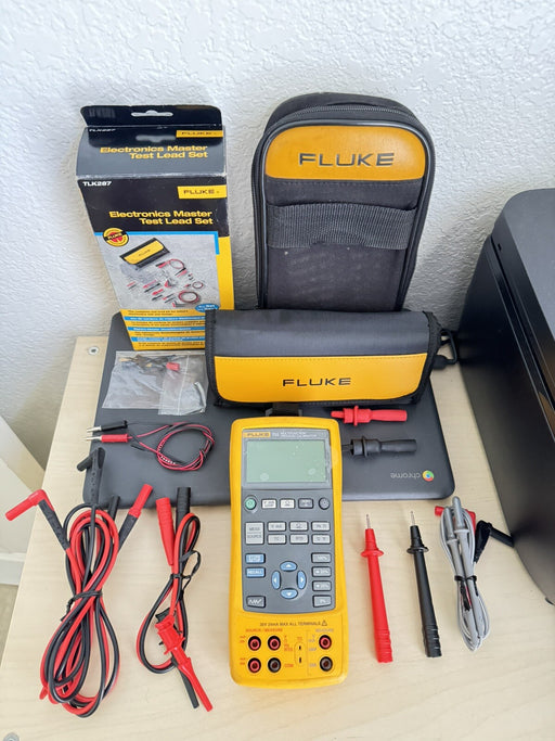 FLUKE 725 MULTIFUNCTION PROCESS CALIBRATOR W / NEW TLK287 LEAD KIT - FREE SHIPS