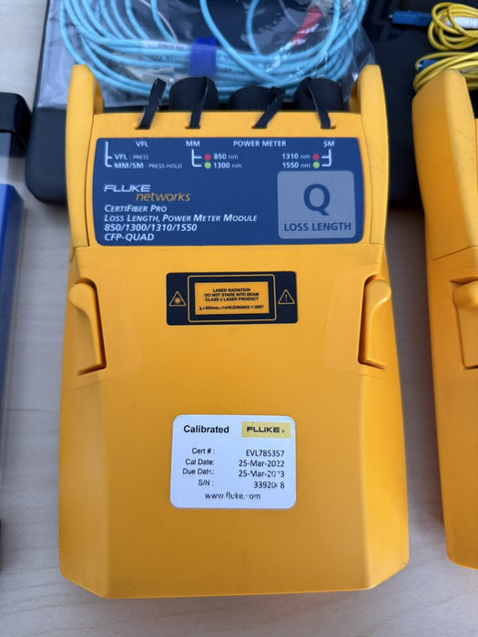 FLUKE NETWORKS CFP-Q CFP-QUAD CERTIFIBER PRO SM MM FIBER OLTS (CALIBRATED 2023)