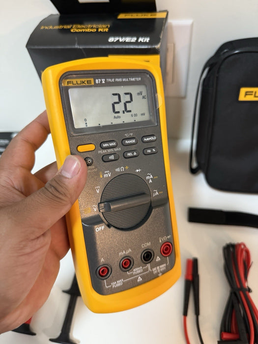 FLUKE 87V E2 INDUSTRIAL ELECTRICIAN COMBO KIT (NEW FACTORY SEALED) SHIPS FAST