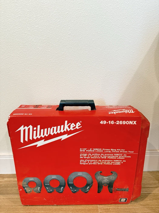 MILWAUKEE 49-16-2690NX 2-1/2" - 4" NIBCO PRESS RING KIT (NEW FACTORY SEALED) NEW