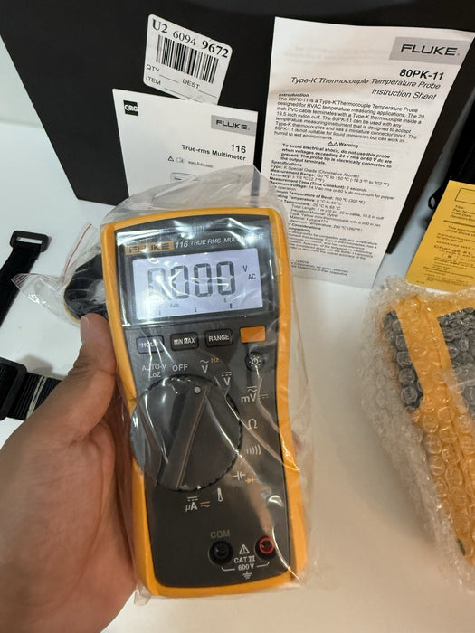 FLUKE 116/62 MAX+ TECHNICIANS COMBO KIT (NEW FACTORY SEALED) SHIPS FAST