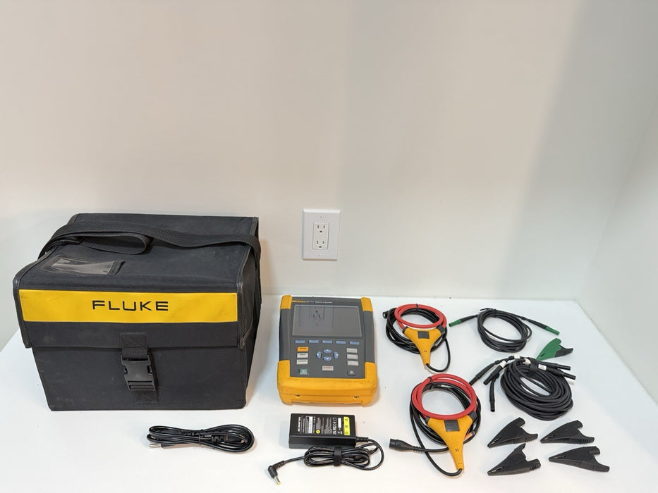 FLUKE 434 SERIES II ENERGY ANALYZER W/ACCESSORIES - SHIPS FREE (TESTED)