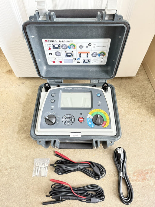MEGGER DLRO10HDX 10A DIGITAL LOW RESISTANCE OHMMETER W/LEADS - SHIPS FAST