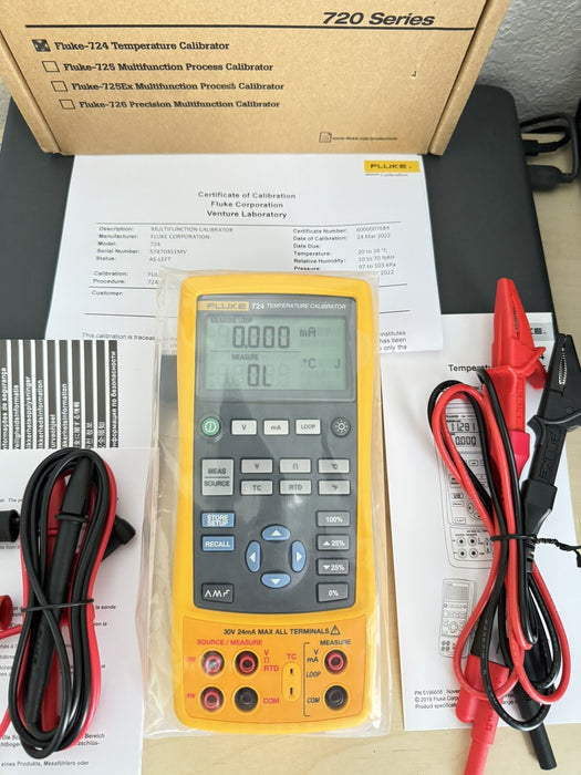 FLUKE 724 TEMPERATURE CALIBRATOR - CALIBRATED 2022 / NEW SEALED - FREE SHIPPING