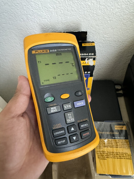 Fluke 54 II b 54-II 54II 2 Channel Thermocouple Thermometer - FREE SHIPPING