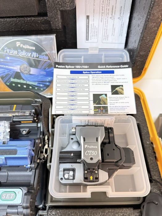FUJIKURA 70S+ FUSION SPLICER KIT W/CT50 CLEAVER (NEW SEALED) FREE SHIPPING