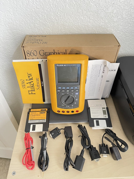 FLUKE 863 GRAPHICAL MULTIMETER | ACCESSORIES | MANUALS | BOX | (SHIPS FAST)