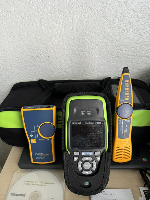 NETSCOUT LINKRUNNER AT 2000 KIT W/ INTELLITONE TONER & PROBE - FREE SHIPPING