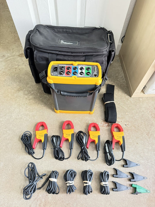 FLUKE 1750 3-PHASE POWER QUALITY RECORDER W / 4 3140R AC CLAMPS/FREE SHIPPING