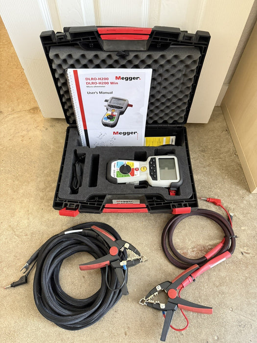 MEGGER DLRO-H200 HIGH-PERFORMANCE HANDHELD 200 A OHMMETER (FREE SHIPPING)