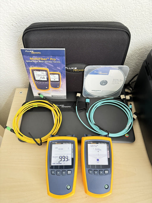 FLUKE NETWORKS MFTK-SM1550 MULTIFIBER PRO 1550 NM SINGLEMODE KIT (FREE SHIPPING)