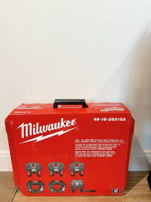 MILWAUKEE 49-16-2691SA 1/2"-2" IPS-ASP PRESS JAW & RING KIT - NEW FACTORY SEALED