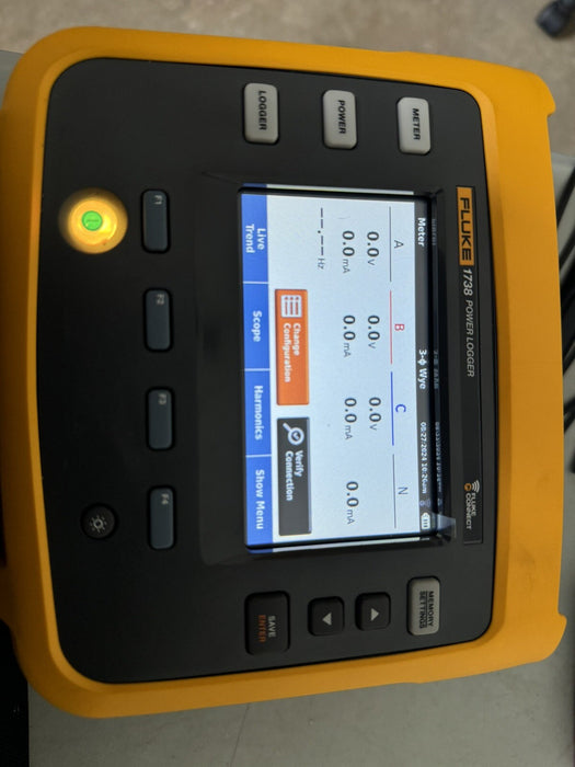 FLUKE 1738/EUS/WWG POWER LOGGER KIT 3 PHASE W/ BAG/FREE SHIPPING/GOOD CONDITION