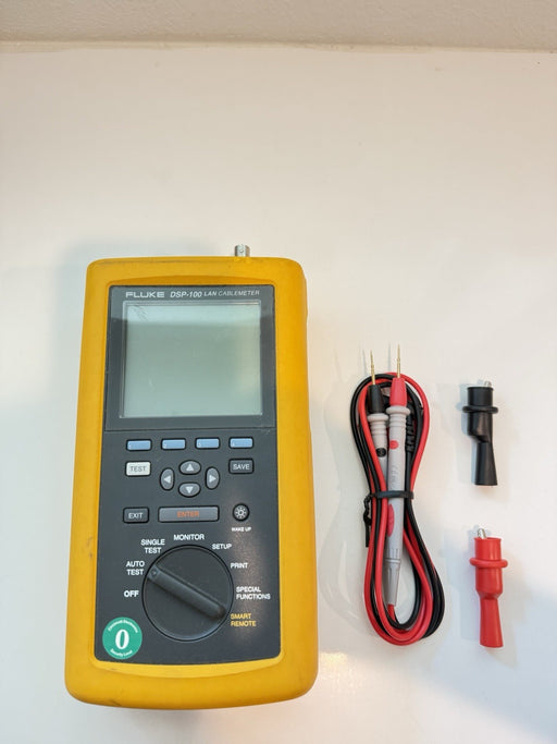 FLUKE DSP-100 LAN CABLEMETER W/ LEADS - SHIPS FAST