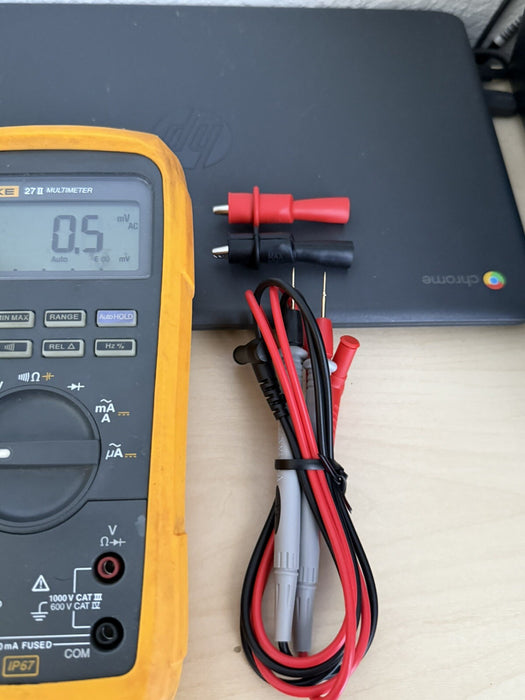 FLUKE 27 II RUGGED IP 67 INDUSTRIAL DIGITAL MULTIMETER W/ LEADS - SHIPS FAST