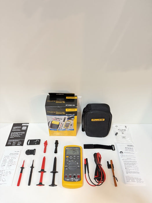 FLUKE 87V E2 INDUSTRIAL ELECTRICIAN COMBO KIT (NEW FACTORY SEALED) SHIPS FAST