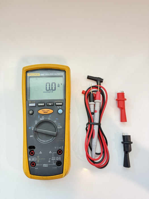 FLUKE 1587 DIGITAL INSULATION TESTER W/ LEADS & CLIPS - SHIPS FAST