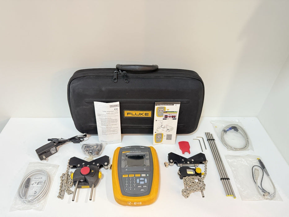 FLUKE 830 LASER ALIGNMENT TOOL W/ ACCESSORIES (TESTED) FREE SHIPPING -SHIPS FAST