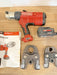 RIDGID RP 340 PRESS TOOL WITH BATTERY & 2 JAWS (TESTED) FREE SHIPPING