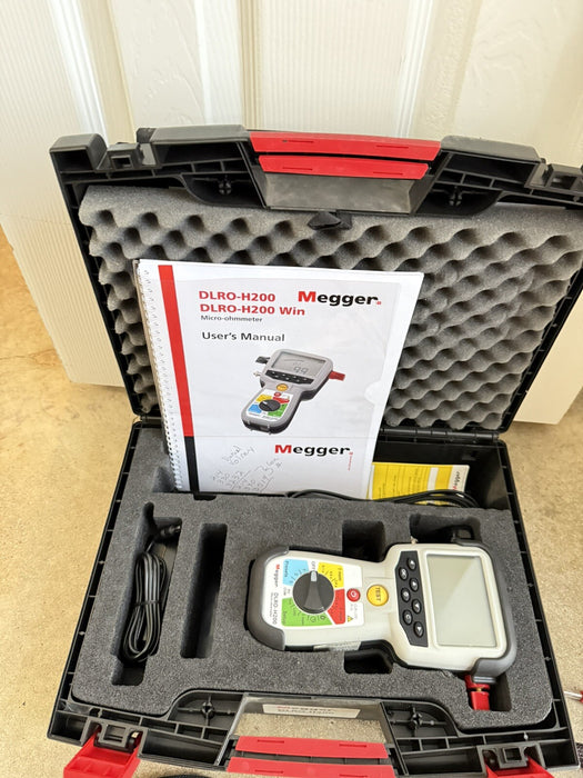 MEGGER DLRO-H200 HIGH-PERFORMANCE HANDHELD 200 A OHMMETER (FREE SHIPPING)