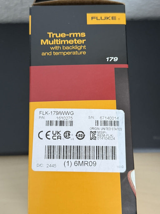 FLUKE 179 TRUE RMS DIGITAL MULTIMETER & TEMPERATURE (NEW FACTORY SEALED)MFD 2024