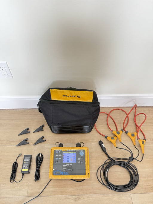 FLUKE 1735 POWER LOGGER W/ PROBES & CASE & CHARGER - FREE SHIPPING (SEE PICS)