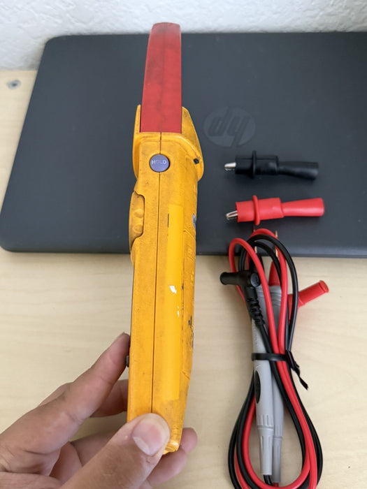 FLUKE 337 TRUE RMS AC/DC CLAMP METER W /LEADS & BAG - FREE SHIPPING