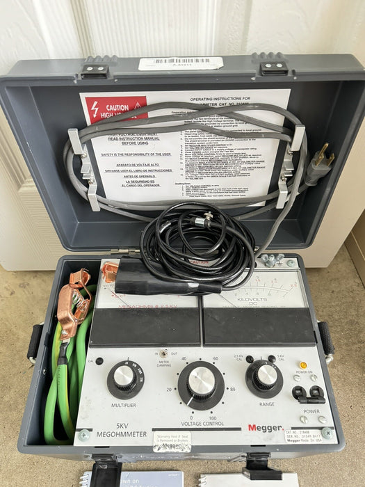 MEGGER 210400 5KV BIDDLE MEGOHMMETER /SHIPS FAST-FREE SHIPPING