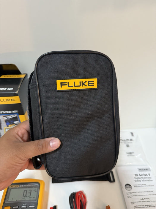 FLUKE 87V E2 INDUSTRIAL ELECTRICIAN COMBO KIT (NEW FACTORY SEALED) SHIPS FAST