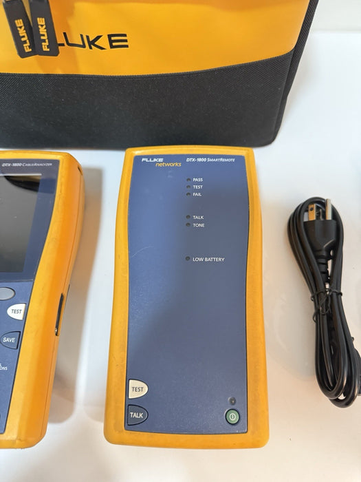 FLUKE NETWORKS DTX-1800 DTX CABLE ANALYZER & DTX-REMOTE (TESTED) - FREE SHIPPING