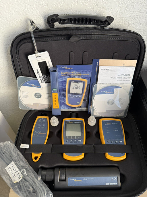 FLUKE FTK1300 SIMPLIFIBER PRO KIT W/ ACCESSORIES & BAG - SHIPS FAST