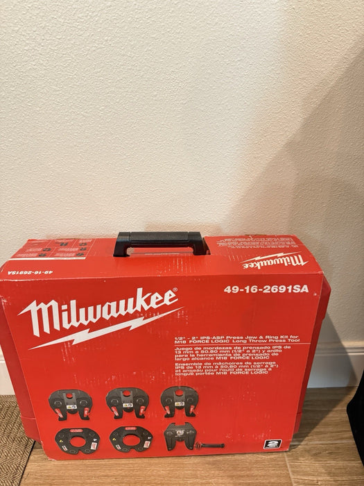 MILWAUKEE 49-16-2691SA 1/2"-2" IPS-ASP PRESS JAW & RING KIT - NEW FACTORY SEALED