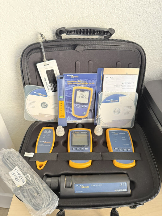 FLUKE FTK1300 SIMPLIFIBER PRO KIT W/ ACCESSORIES & BAG - SHIPS FAST